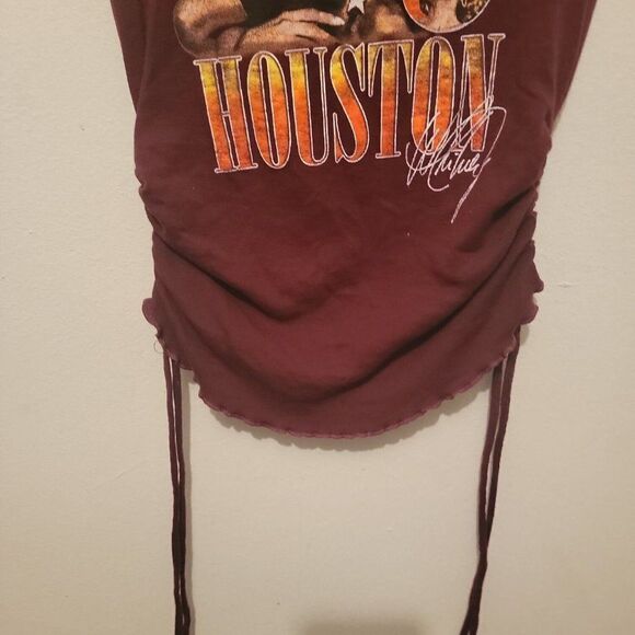 Whit Nip Womens Burgundy Whitney Houston Short Sleeve Pullover T-Shirt Size S - Picture 5 of 6